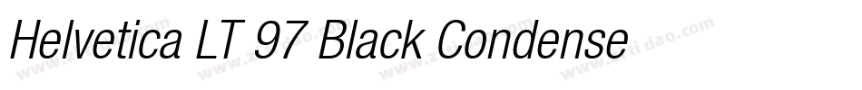 Helvetica LT 97 Black Condensed Oblique字体转换